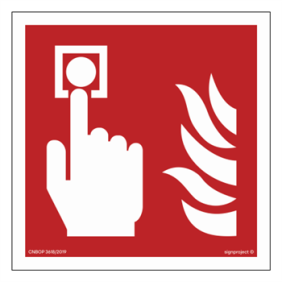 Znak ochrony PPOŻ. BF005 Alarm pożarowy