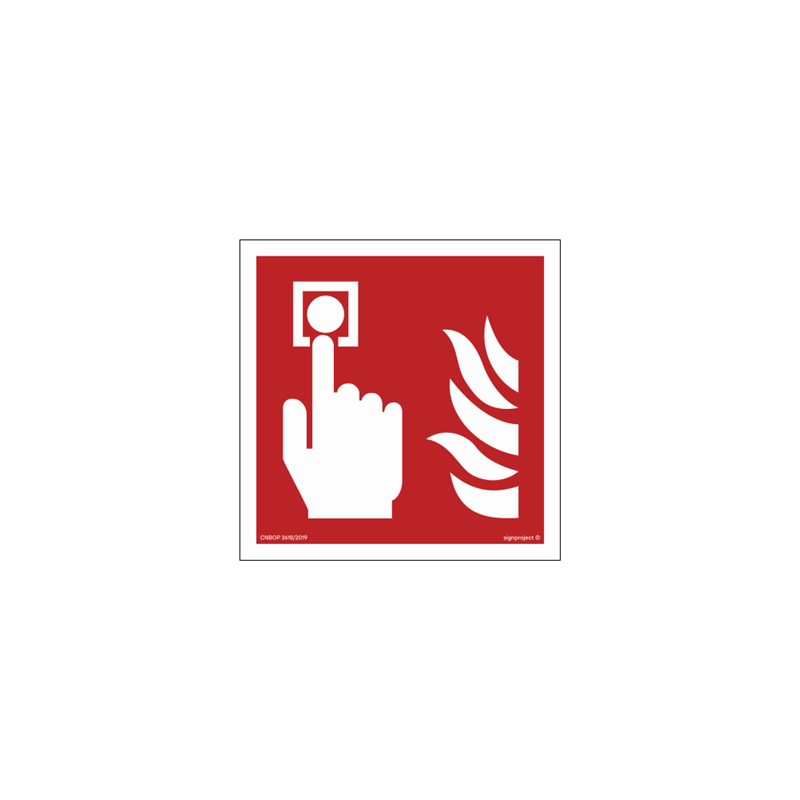 Znak ochrony PPOŻ. BF005 Alarm pożarowy