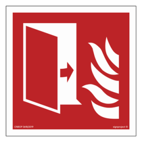Znak ochrony PPOŻ. BF007 Drzwi przeciwpożarowe