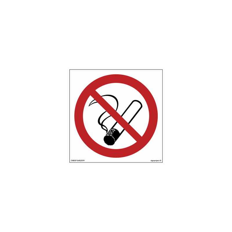 Znak ochrony PPOŻ. BA001 Palenie tytoniu zabronione