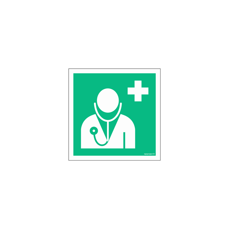 Znak ewakuacyjny AE009 Lekarz