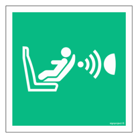 Znak ewakuacyjny AE014 System detekcji obecności i położenia fotelika dziecięcego (CPOD)