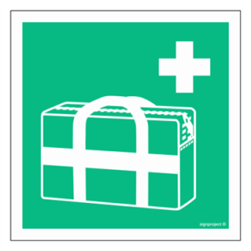 Znak ewakuacyjny AE027 Podręczna torba medyczna