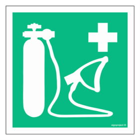 Znak ewakuacyjny AE028 Respirator tlenowy