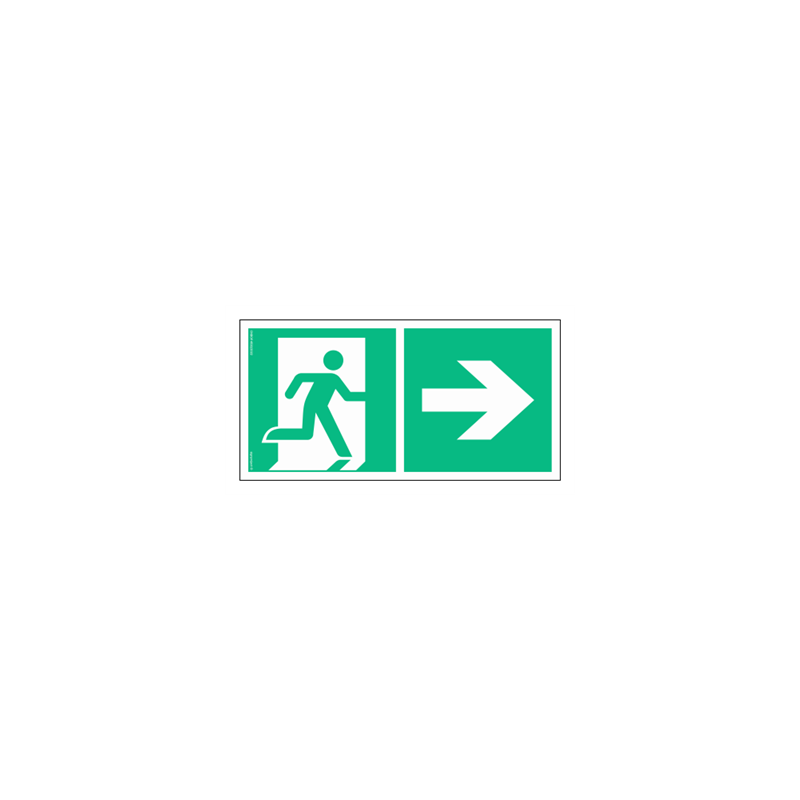 Znak ewakuacyjny AE097 Kierunek do wyjścia ewakuacyjnego w prawo