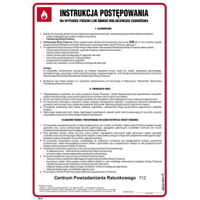 Instrukcja PPOŻ. DB015 Instrukcja postępowania na wypadek pożaru lub innego miejscowego zagrożenia