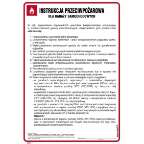 Instrukcja PPOŻ. DB022 Instrukcja przeciwpożarowa dla garaży samochodowych