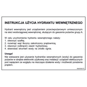 Instrukcja PPOŻ. DB029 Instrukcja użycia hydrantu wewnętrznego