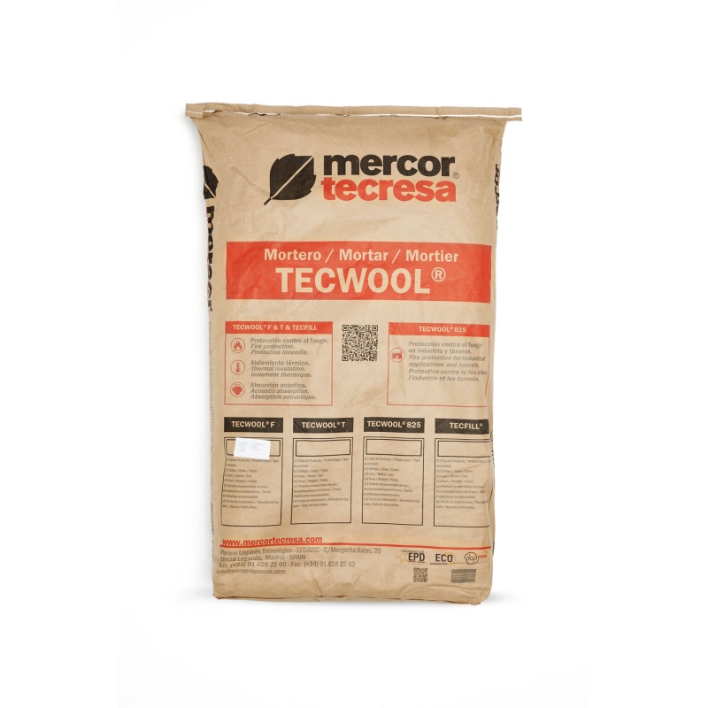 Natryskowa zaprawa ogniochronna mcr Tecwool F 600 kg MERCOR