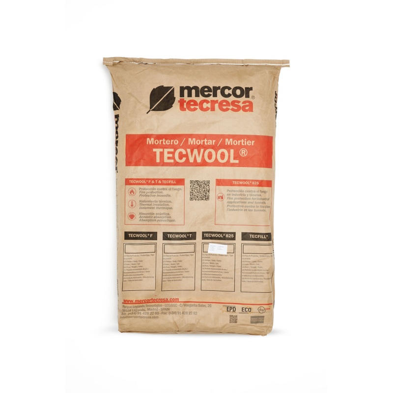 Natryskowa zaprawa ogniochronna mcr Tecwool 825 600 kg MERCOR