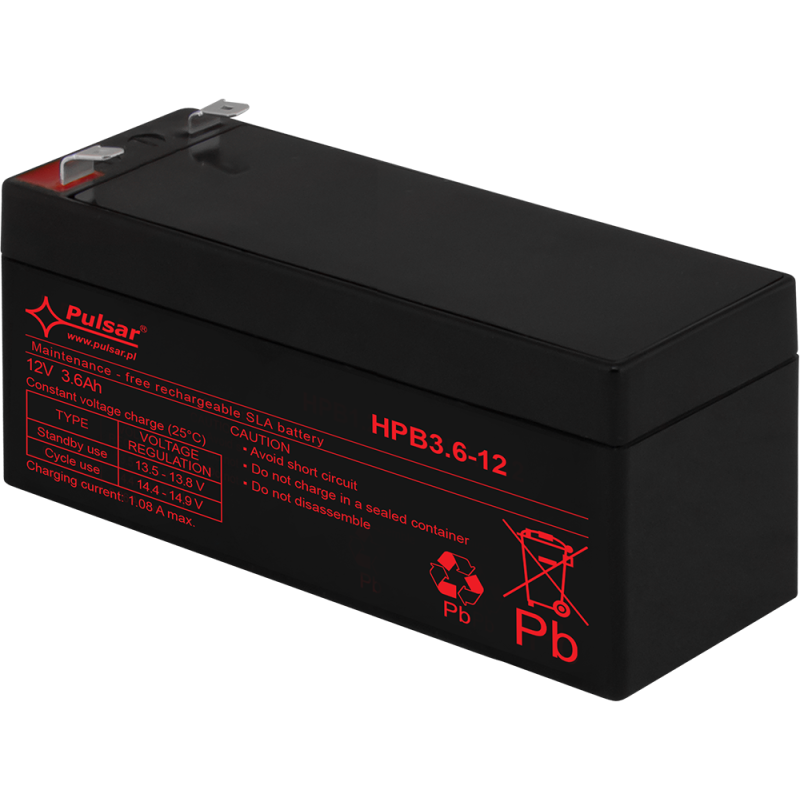 Akumulator HPB 12V / 3,6Ah PULSAR