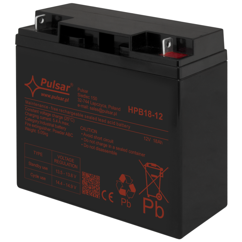 Akumulator HPB 12V / 18Ah PULSAR