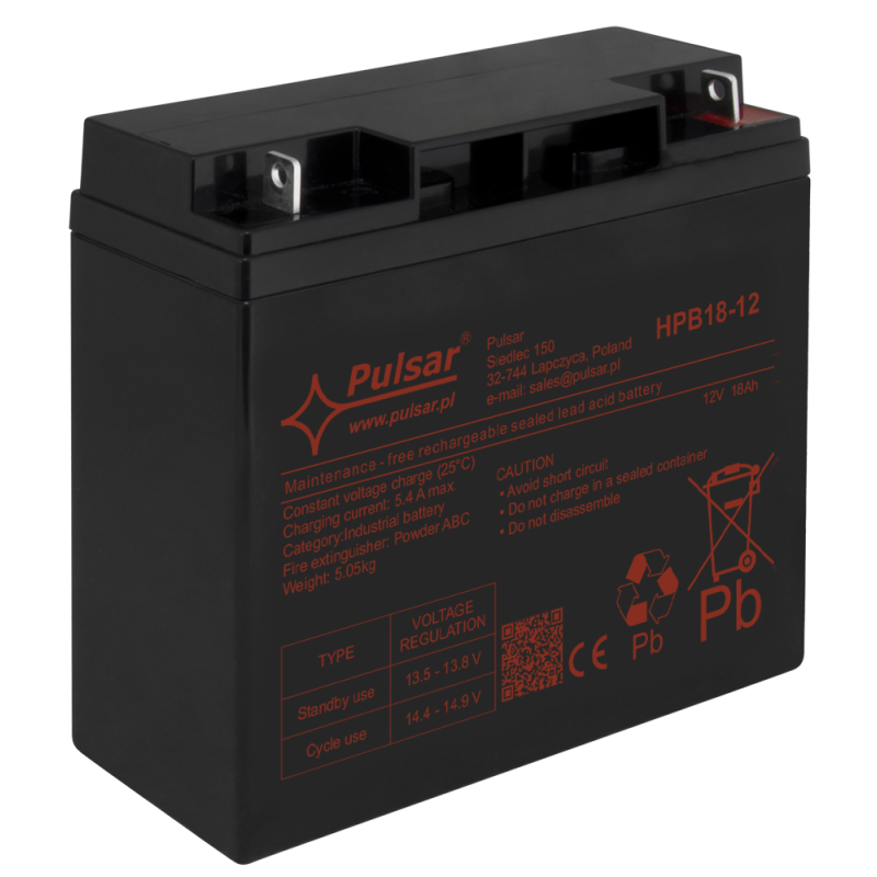 Akumulator HPB 12V / 18Ah PULSAR