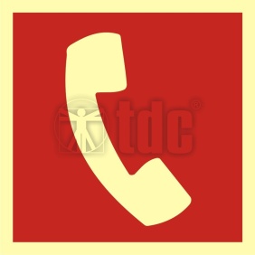 Znak telefon do użycia w stanie zagrożenia BA 008