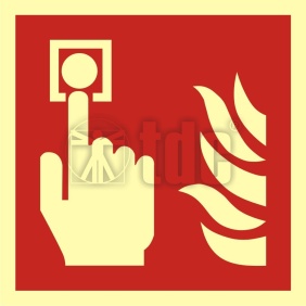 Znak alarm pożarowy BA F005