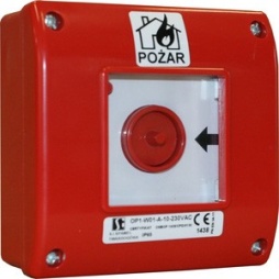 Ręczny ostrzegacz pożarowy, rozwierny, natynkowy, IP65 OP1-W01-A-01