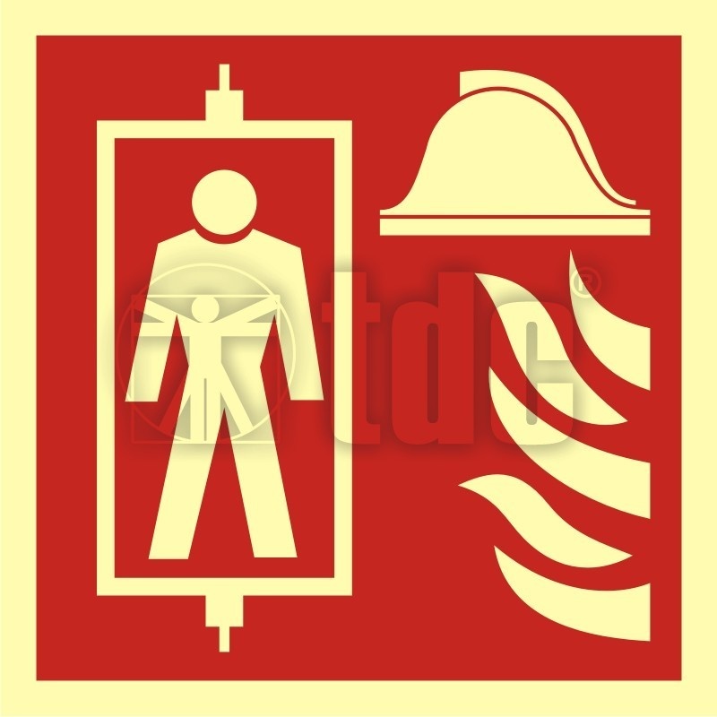 Znak dźwig dla straży pożarnej BB 022