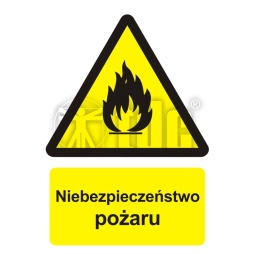 Znak niebezpieczeństwo pożaru - materiały łatwopalne BC 001