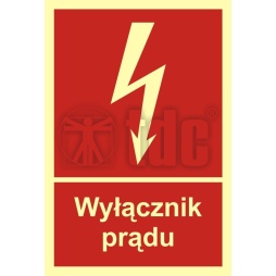 Znak wyłącznik prądu BC 007