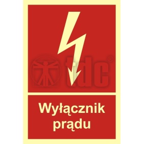Znak  wyłącznik prądu BC 007