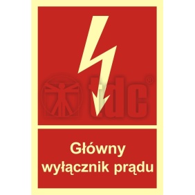 Znak  główny wyłącznik prądu BC 008