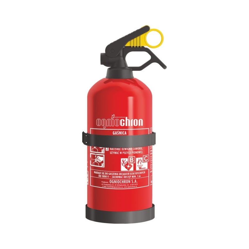 Gaśnica proszkowa 1kg GP-1z BC/M z wieszakiem OGNIOCHRON