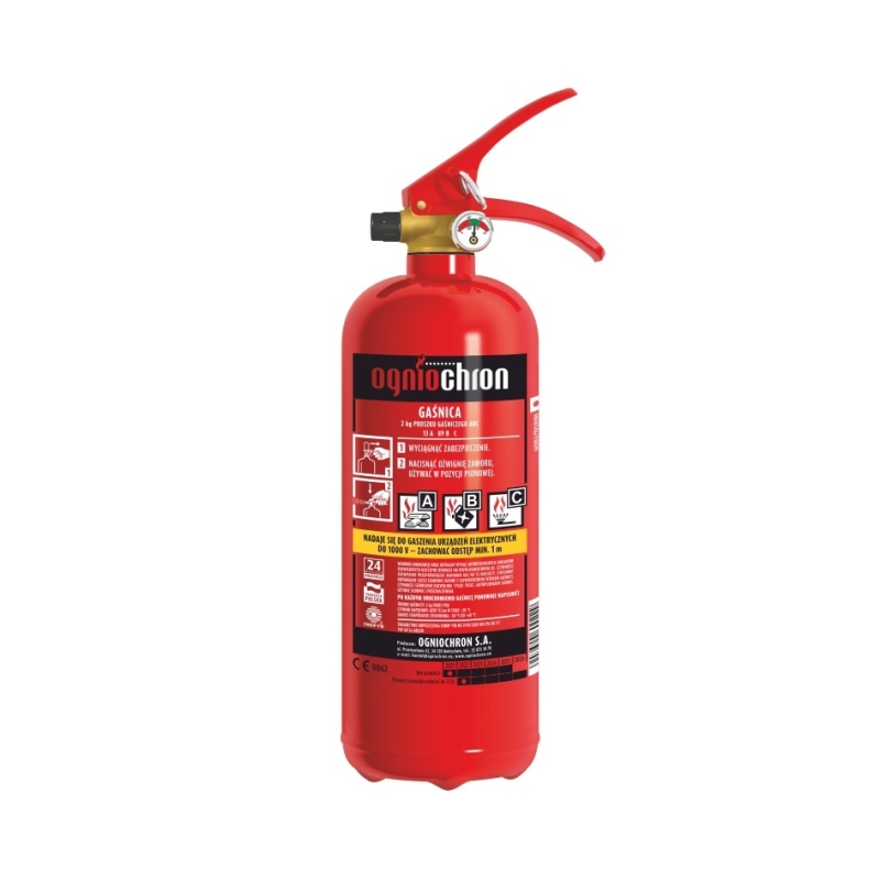Gaśnica proszkowa 2kg GP-2x ABC/M OGNIOCHRON