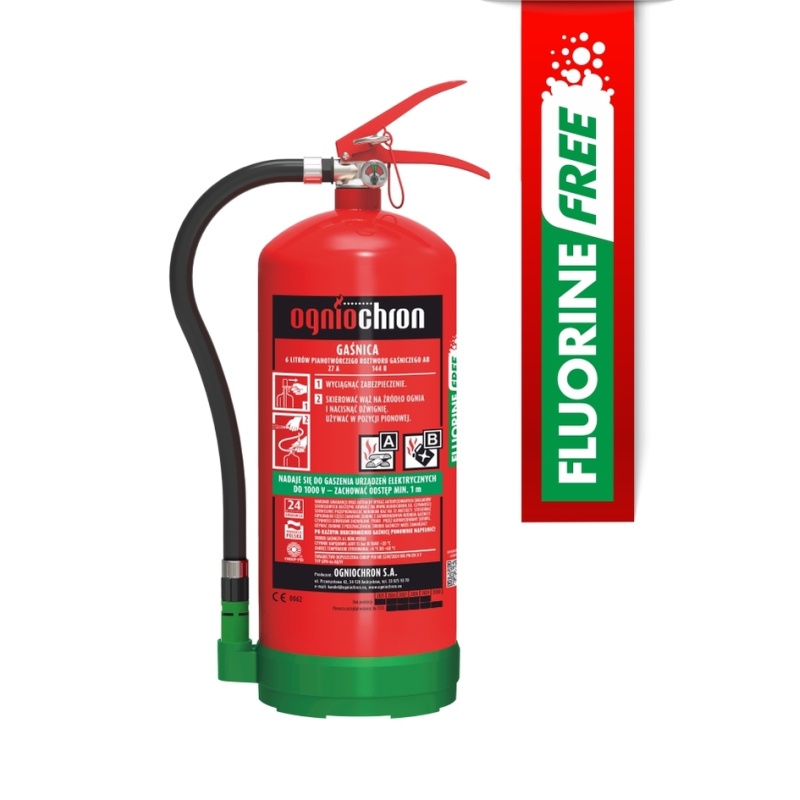 Gaśnica płynowa Fluorine-Free 6l GPN-6x AB/FF OGNIOCHRON