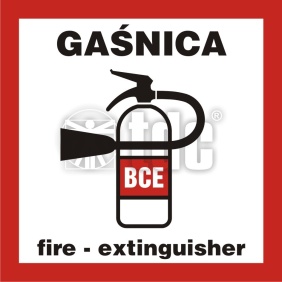 Znak gaśnica BC 132
