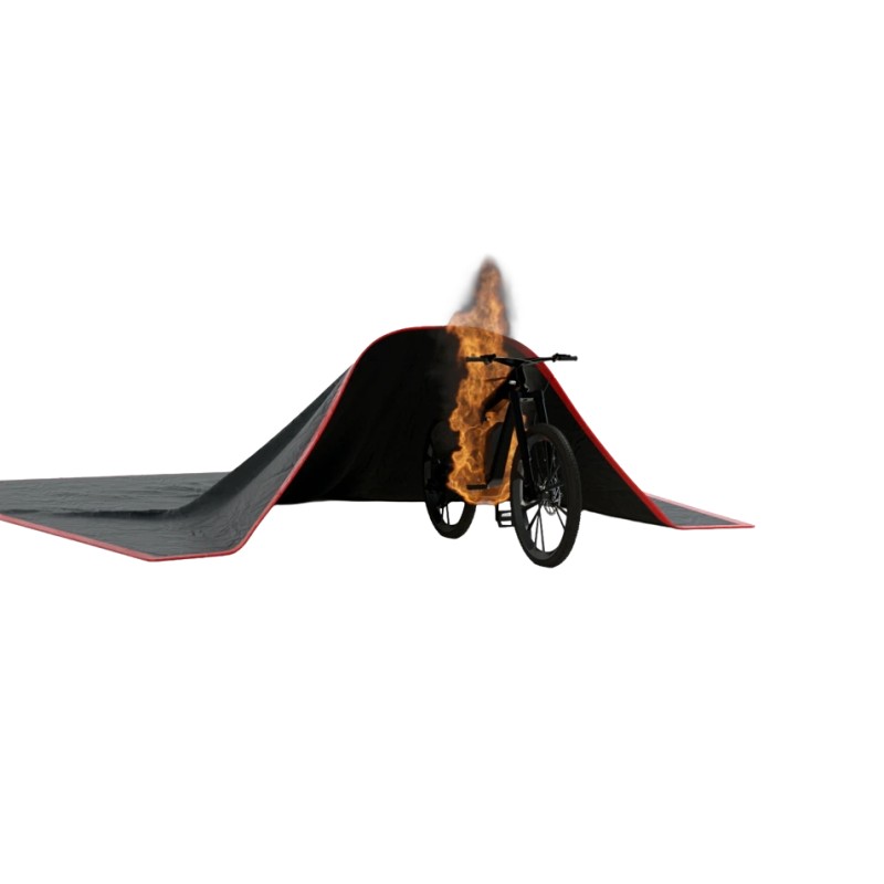 Koc gaśniczy 1.5×1.5 m – płachta do gaszenia pożarów hulajnóg i rowerów elektrycznych Extreme Series S BRIDGEHILL