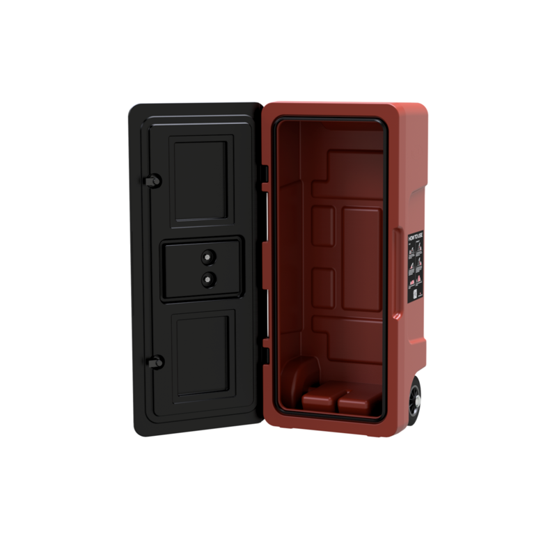 Polietylenowa mobilna szafa na płachtę gaśniczą Fire Blanket Cabinet BRIDGEHILL