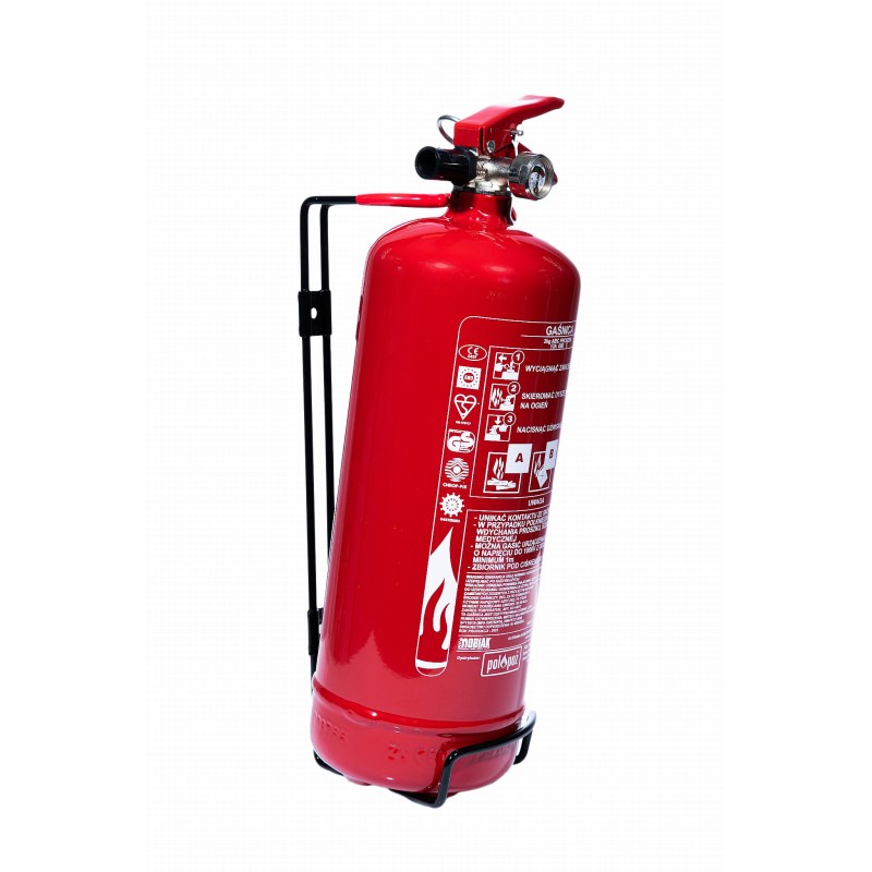 Gaśnica proszkowa 2kg ABC z wieszakiem GP2x