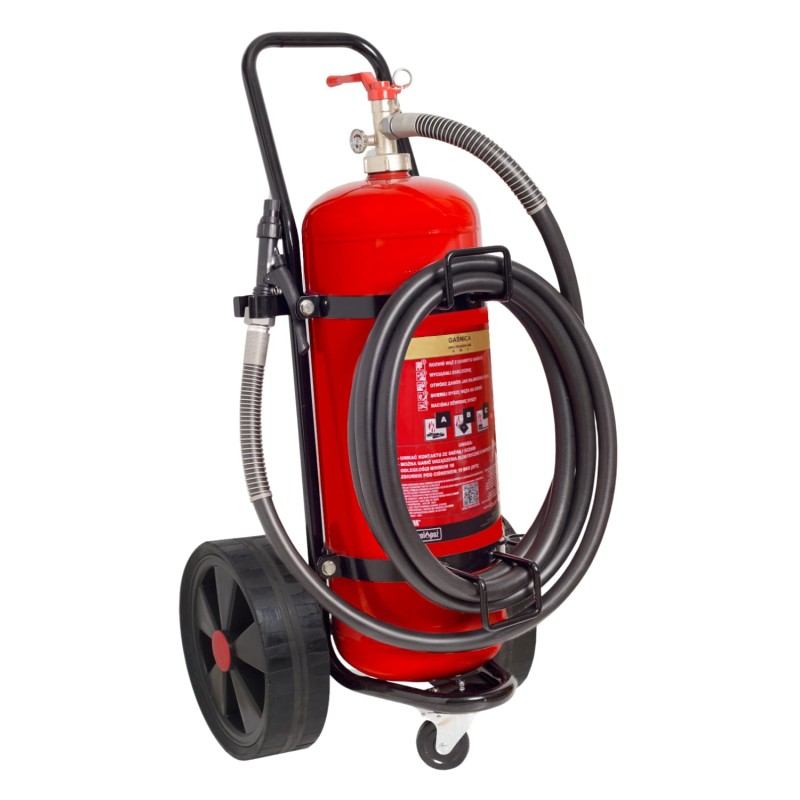 Gaśnica przewoźna proszkowa 3 kołowa 25kg GP25x ABC/E MOBIAK