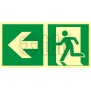 Znak  kierunek do wyjścia ewakuacyjnego – w lewo AA E102