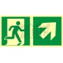 Znak kierunek do wyjścia ewakuacyjnego – w górę w prawo AA E106
