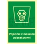 Znak pojemnik z maskami ucieczkowymi AB 003