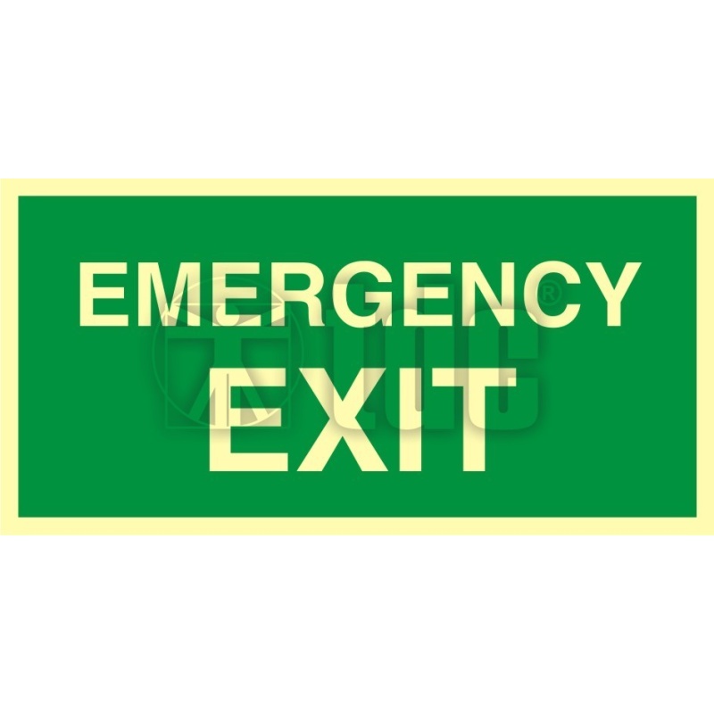 Znak emergency exit AC 002