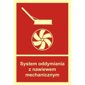 BB017 Znak system oddymiania z nawiewem mechanicznym