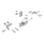 Uniwersalny zestaw konsol BS-CDC-PI01-M-VFI D+H